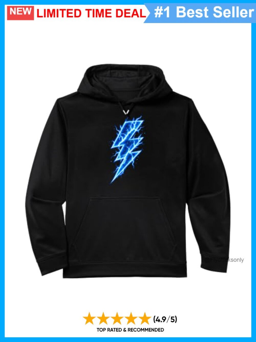 Performance Fleece Hoodie Kangaroo Pocket Moisture-Rele